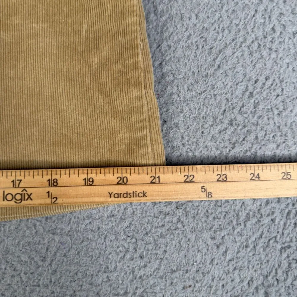 Vineyard Vines Corduroy Skirt 12 Beige Khaki Sand 5 Pocket Zip Fly Stretch